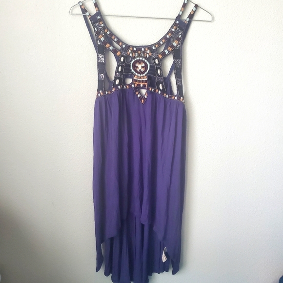 Free People Embroidered Cut-out Tunic Top - Picture 3 of 7